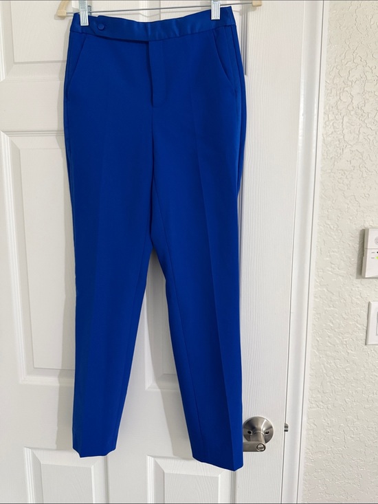 Zara Pants - Zara Cobalt Blue Cropped Tailored Ankle Trousers